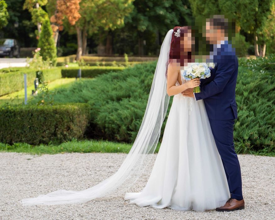 Rochie mireasă ESMEE A-line CADOU voal+crinolină+accs