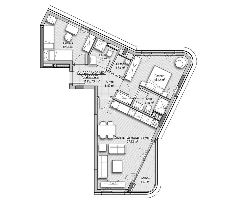 Продава се Тристаен апартамент в София, Витоша - 115 кв.м за 1879 €/кв.м - Снимка #1