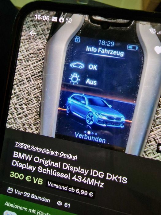 Нов Оригинален Дисплей Ключ за БМВ  IDG DK1S BMW G Серия