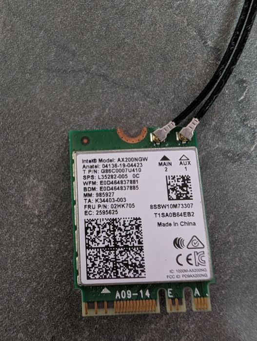 Wi-Fi m2 модуль Intel AX200NGW