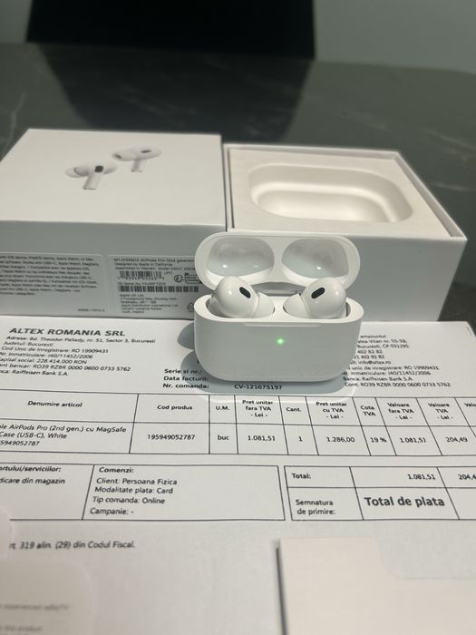 AirPods Pro 2 – Originale, stare foarte bună