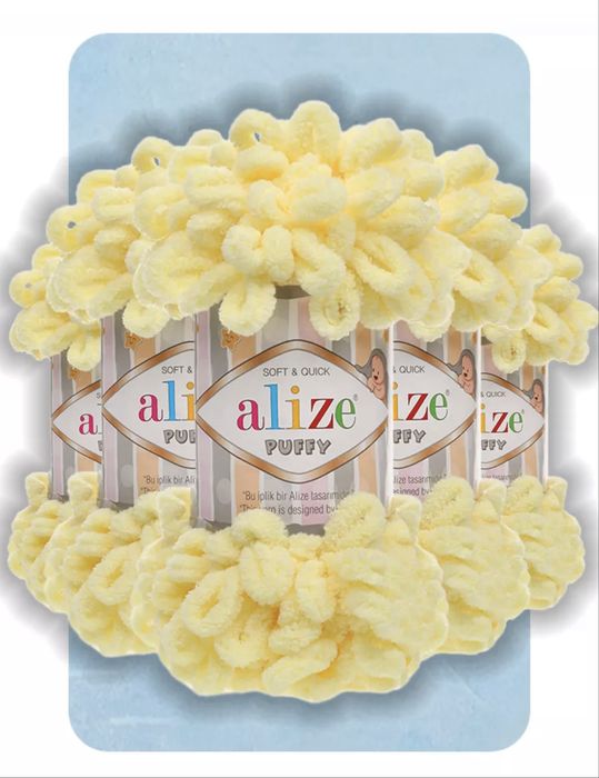 Пряжа Alize Puffy 12шт 11000