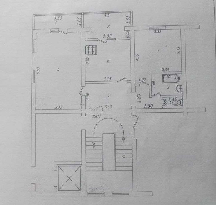 2 хонали квартира сотилади Шайхонтохур Ибн сино 63м2 капитал ремонт
