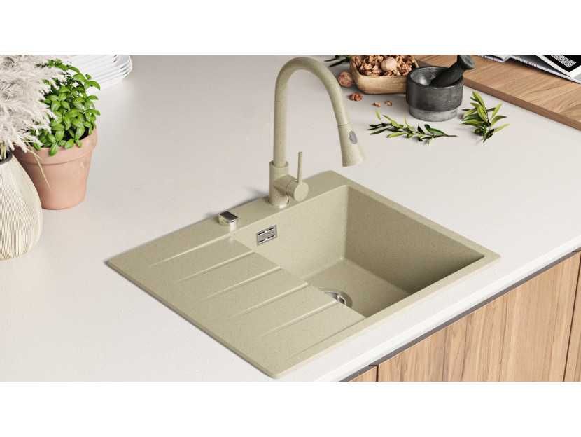 Кухненска Мивка от Гранит модел Сидни 620 x 500 Компакт - Бежова