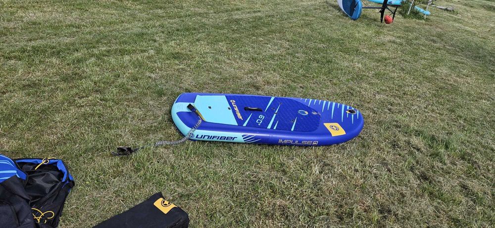 rig wing foil unifiber Impulse 6'0 (FCD) & 6.0 Wing, 2000 Front Wing Foil and Leash + pompa electrica