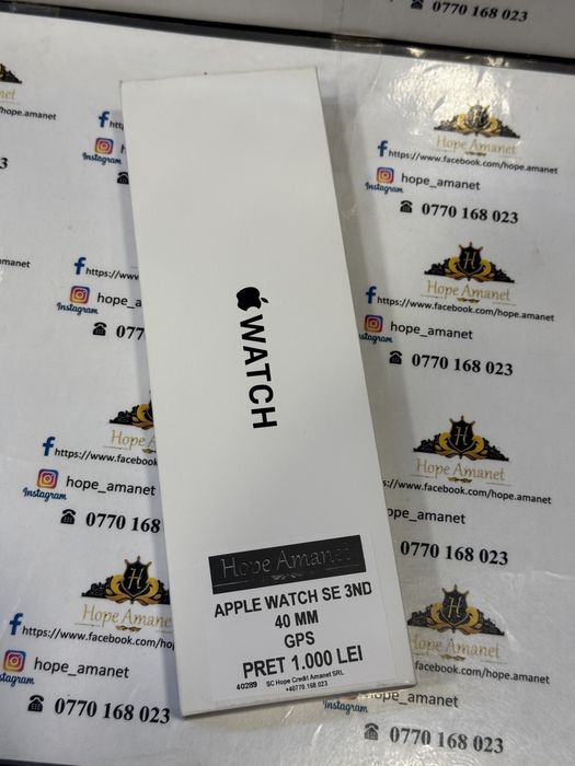 Hope Amanet P7 Apple Watch Se 3 Nd 40 mm Nou