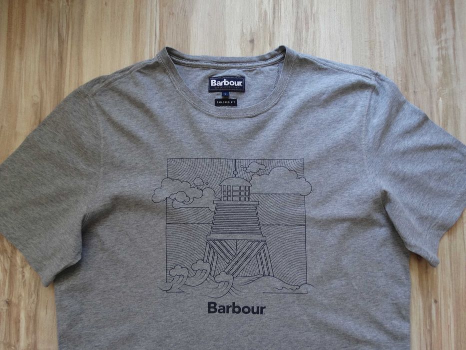 Barbour Tailored Fit мъжка сива тениска размер L