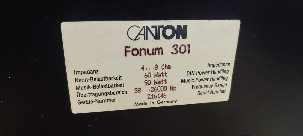 Boxe de Raft Canton Fonum 301 Boxe Audio de Camera Difuzoare