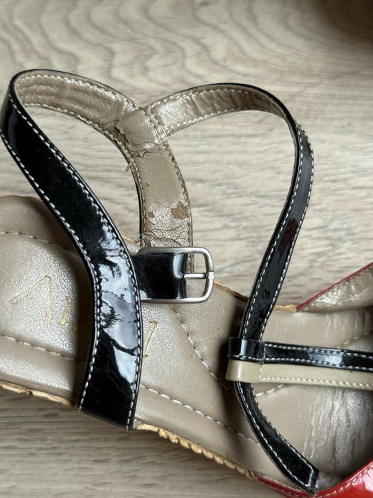 Sandale espadrile wedge piele 35