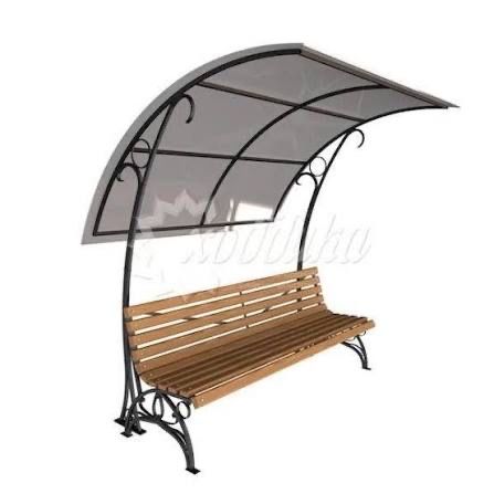 скамейки с навесом и без | Металл + дерево | Под заказ