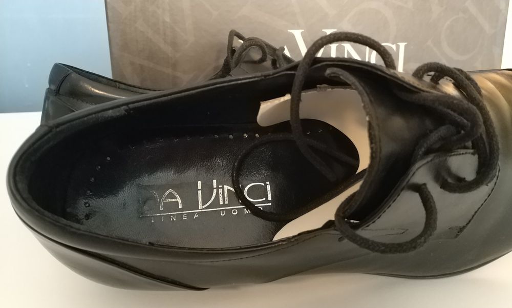 Черни кожени обувка Da Vinci, N42
