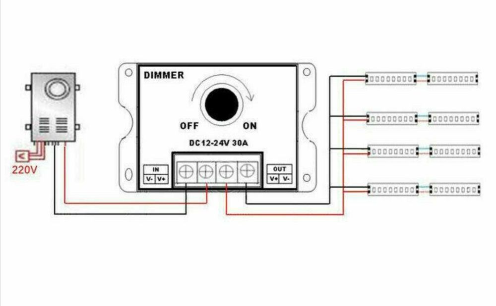 Variator tensiune 12V 24V DC 30A