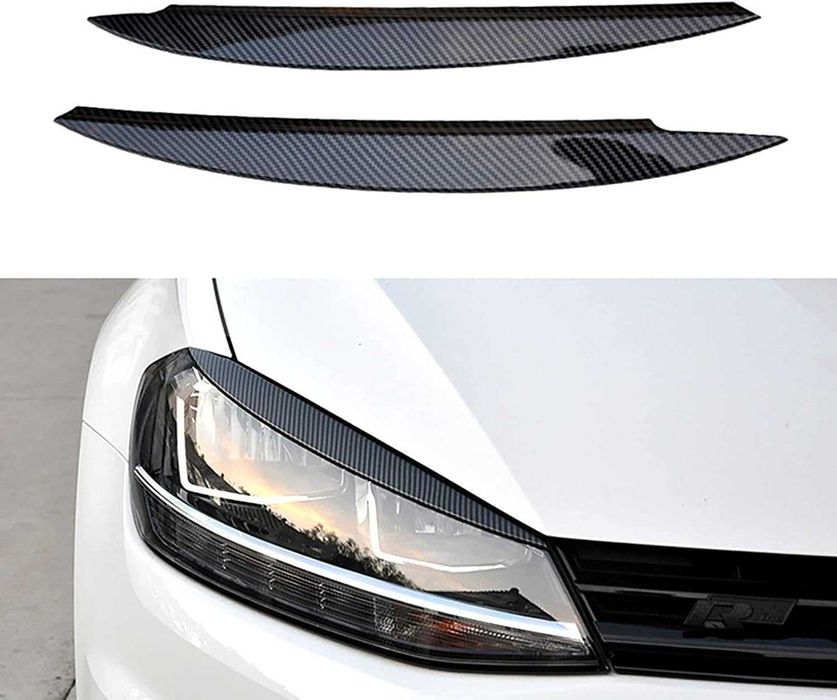 Set Pleoape Faruri Far VW Volkswagen Golf 7 VII MK7, 2013-2017, Carbon