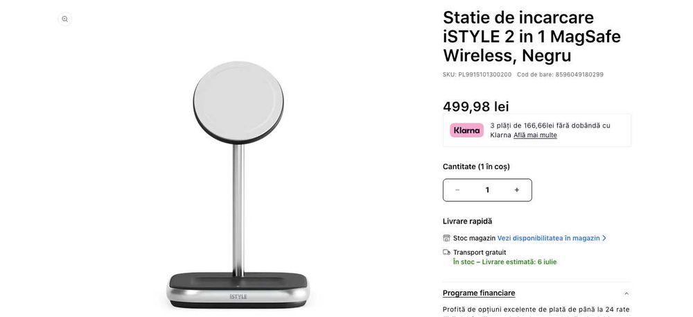 Incarcator Apple telefon , ceas si casti, Charger 2 in 1 MagSafe Wireless