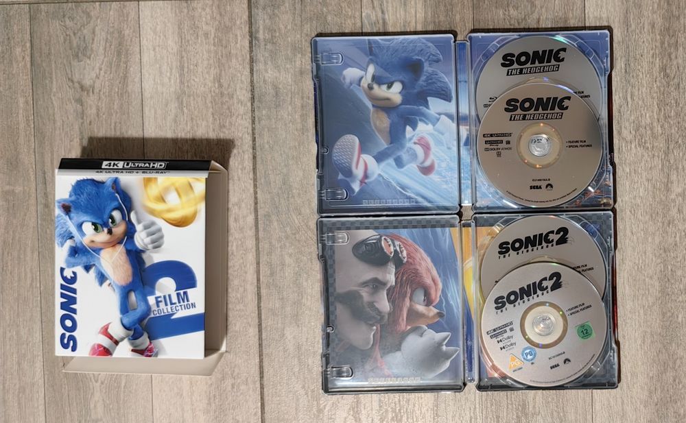 Steelbook Sonic the Hedgehog 1 2 3 4K Ultra HD Bluray Ariciul Sonic 4k