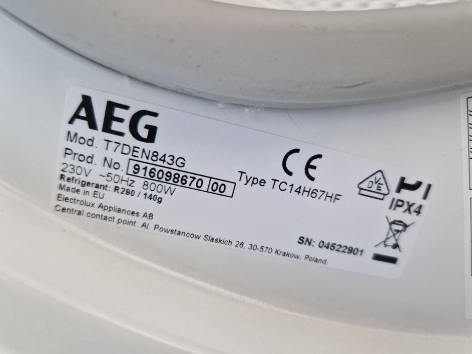 Сушилня AEG SERIES 7000 Термопомпа  8кг