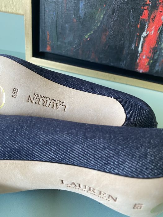 Нови обувки Ralph Lauren Lanette Denim Pump— размер 6,5 B (US), UK 4, EUR 37