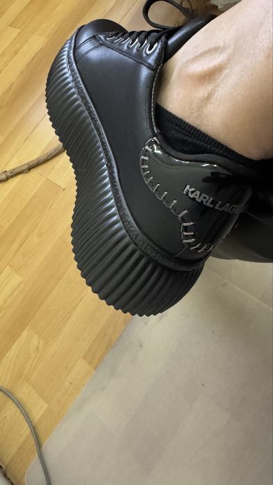 Маратонки Karl Lagerfeld,черни,естествена кожа