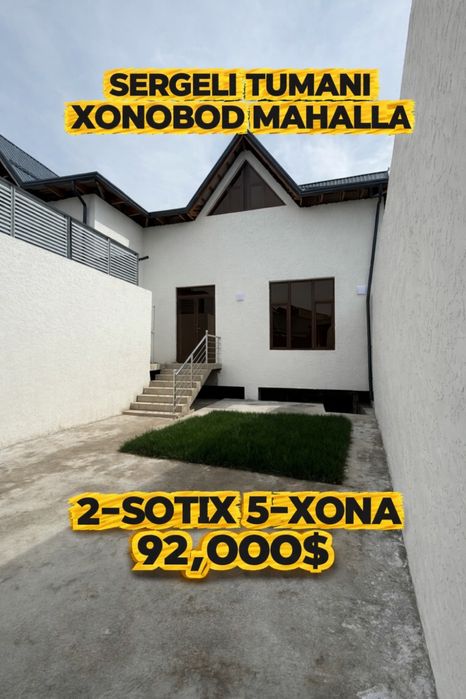 Срочно продаётся 2-сотих 5-комн участка в Сергели Ханабад