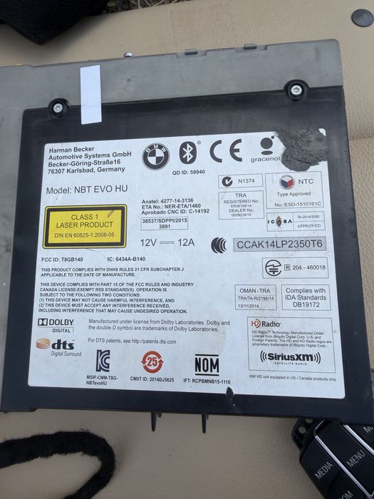 Навигация нбт ево бмв ф10/ф11 с тъч (nbt evo s tuch bmw f10/f11)