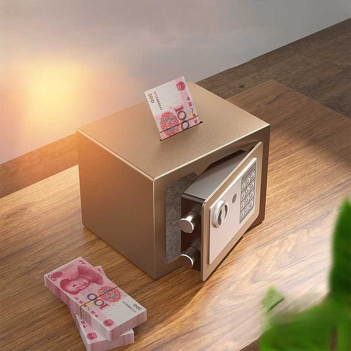 Metall seyf pul va hujjatlar uchun ofis uchun qulf bilan