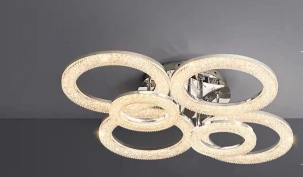 Заманауи LED люстра 5 сақиналы