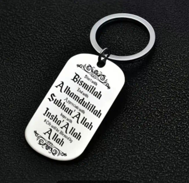 Zanglamaydigan Po'latdan Yaratilgan Islomiy Baraka Kalit Zanjiri