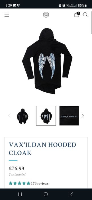 Наметало с качулка cosplay critical role vax'ildan