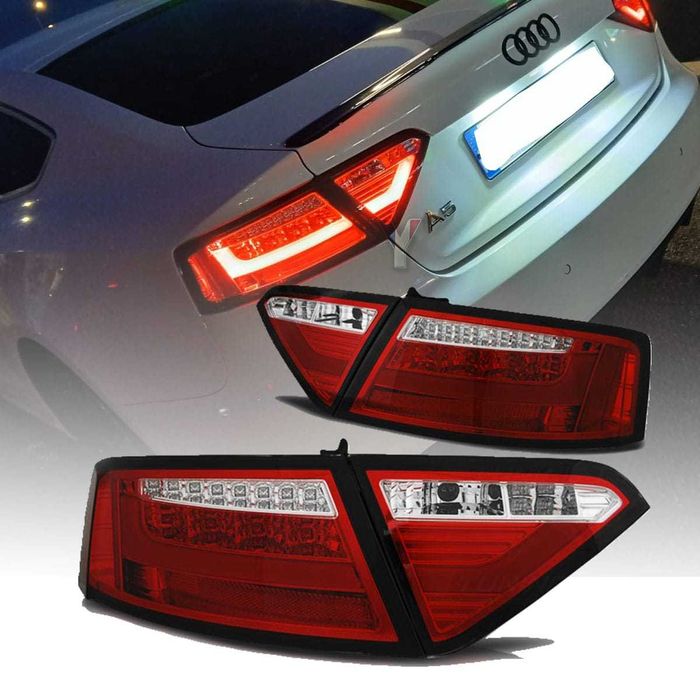 Стопове Ауди А5 8Т Светли  ЛЕД Фейслифт визия Audi A5 8T LED Light Bar