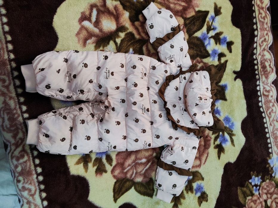 Теплый детский комбинезон