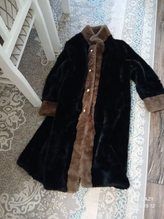 Жасанды теріден тігілген әйелдер тоны (шубасы)