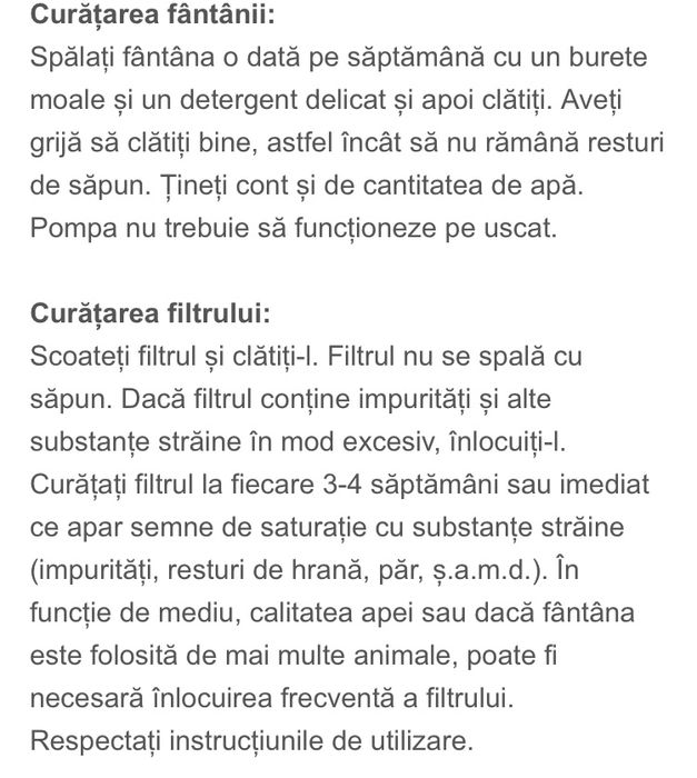 Fantana adapatoare pisici caini