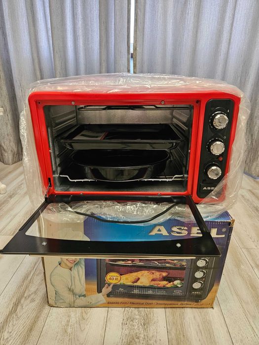 Cuptor Electric ASEL AL AF 0123, 650W, 40 litri, Roșu