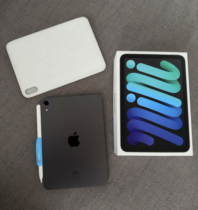 Vand combo iPad mini 6 wifi 256 gb cu apple pencil pro si husa