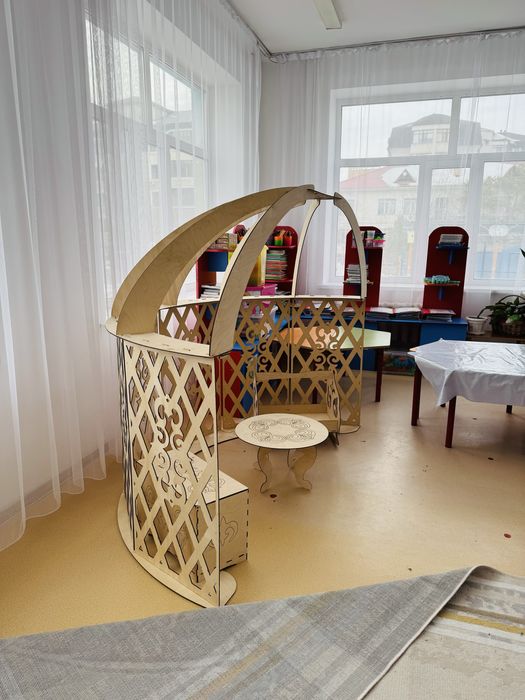 Киіз үй - Юрта - Ағаш үй для детсада. Балабақшаға.