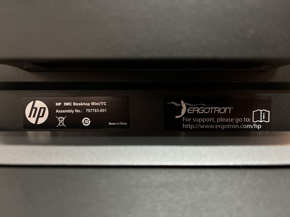 HP Ergotron IWC стойка за монитор и DM