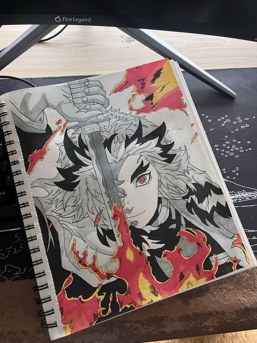 Аниме фен арт ръчна изработка