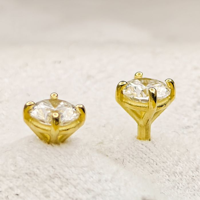 Златни обеци 14ct с Брилянти