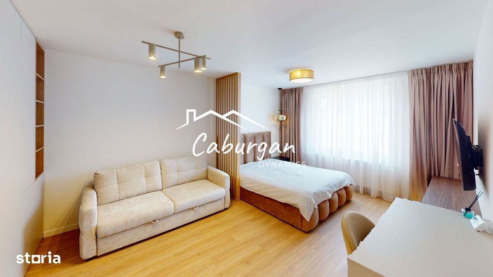 Garsoniera renovata, 36mp utili+balcon, etaj 3/4, reper Promenada Mall