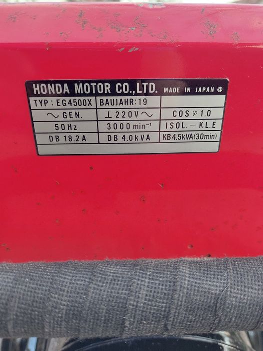 HONDA - 4,5KW,TTS , AIRMAX  generator 220v/ 2,4kw..