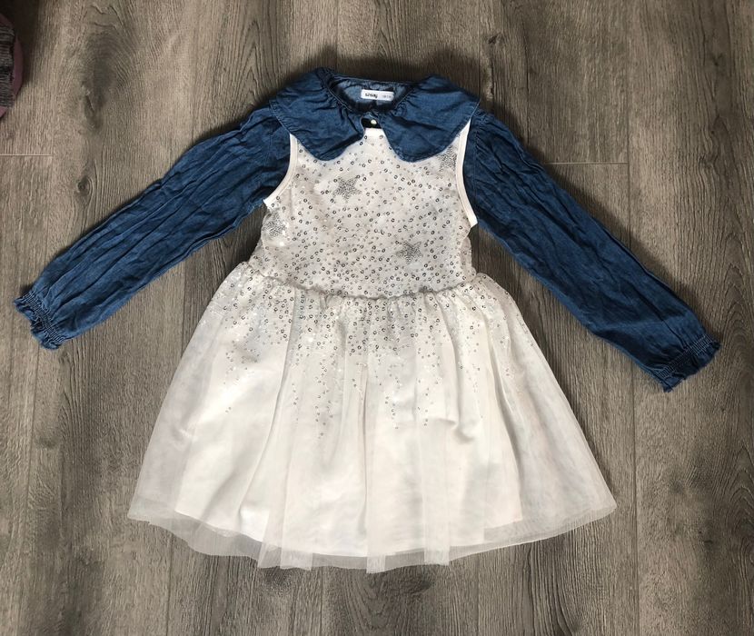 Rochie și cămașă fete 122-128