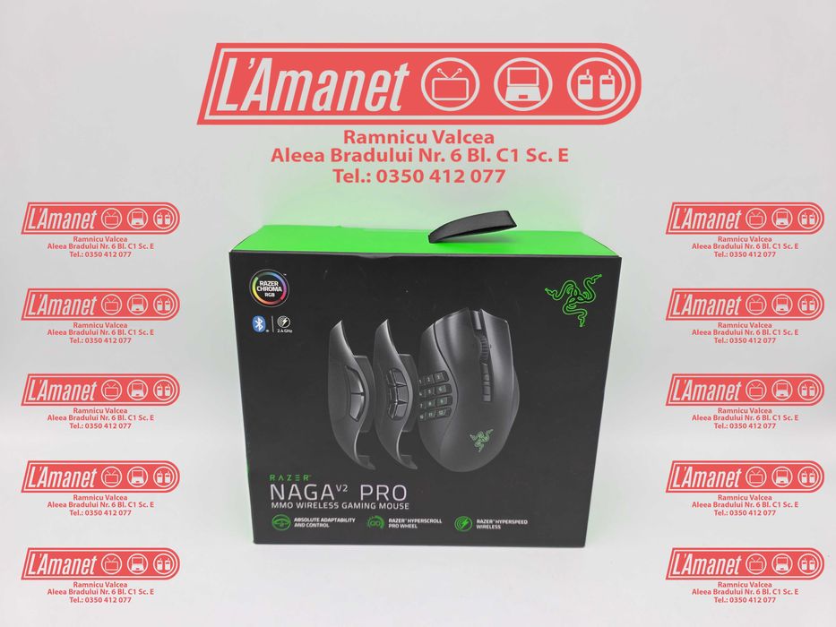 Gaming Mouse Wireless Razer Naga V2 Pro RGB Sigilat Model RZ01-0440