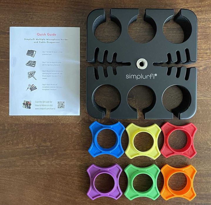 Държач за микрофони, Квадратна приставка за побиране на до 6 микрофона