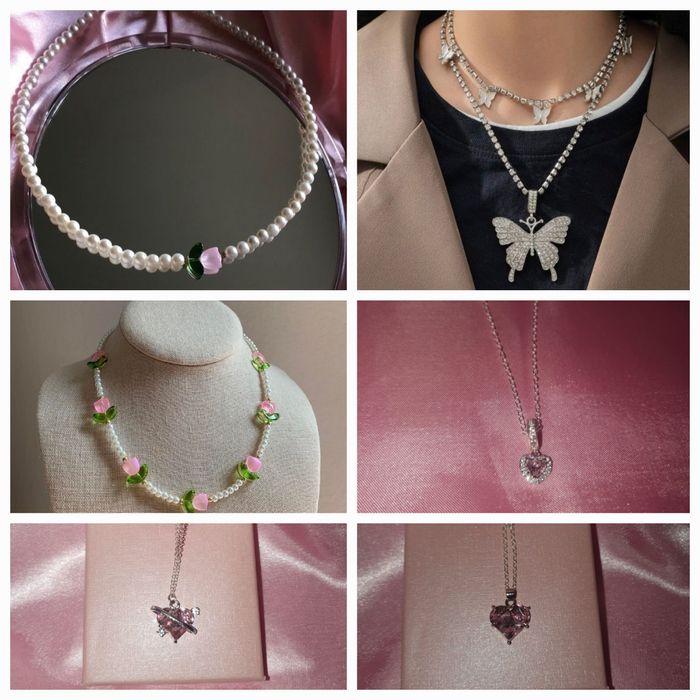 Colier Pandora argint s925 swarovski cristale tennis perle lanturi