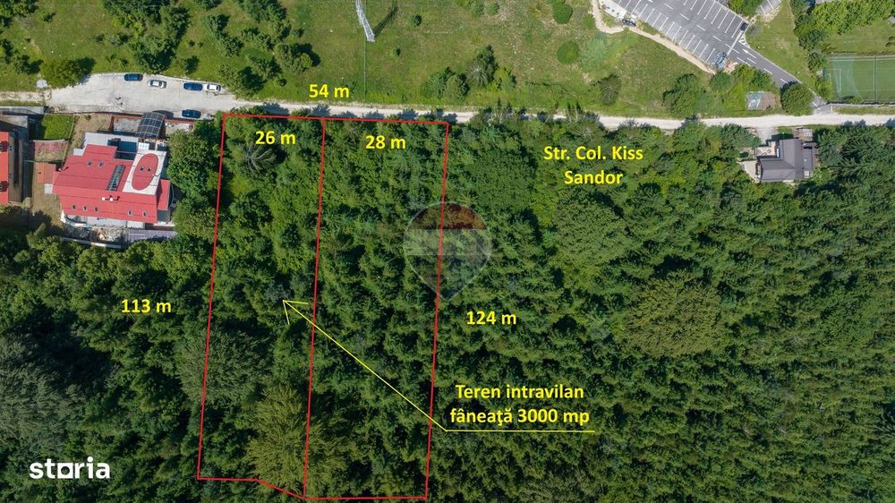Teren intravilan, 3000 mp, Dâmbu Morii