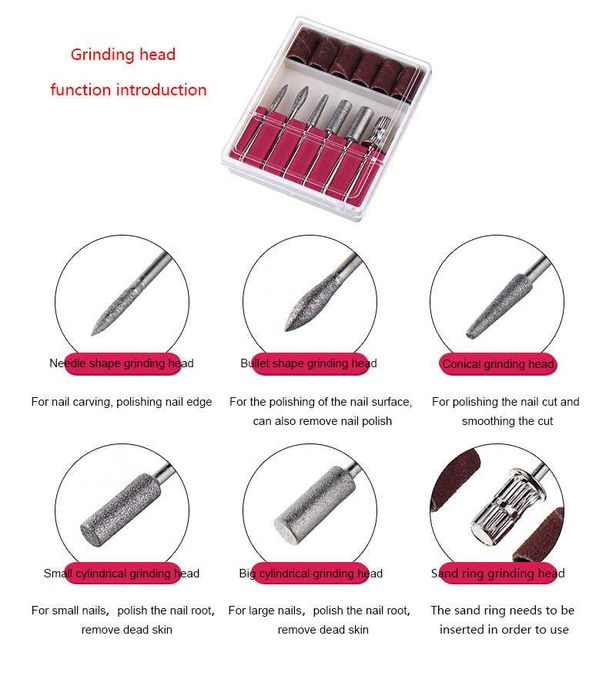 Професионална електрическа пила за маникюр и педикюр с приставки