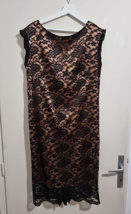 Compleu dama, rochie de seara din dantela&sacou