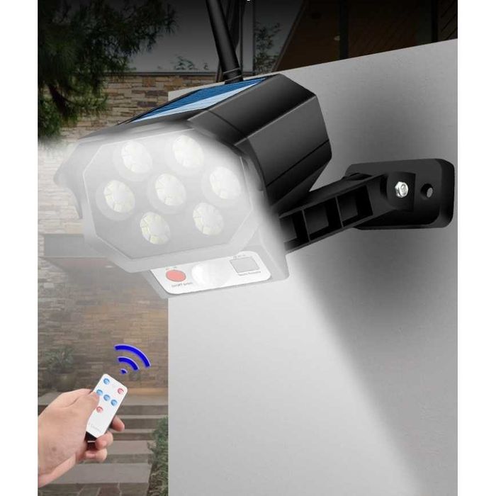 Соларна лампа тип камера 1200W макет на охранителн камера+сензор+панел