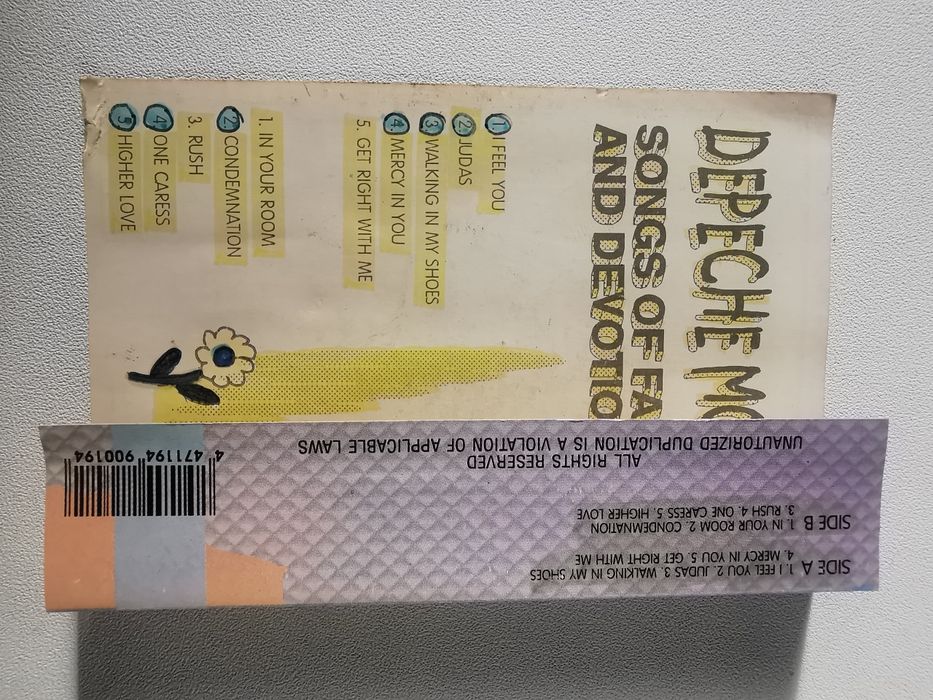 Caseta Depeche Mode Carcasa  Songs of Faith and Devotion
 (1993)