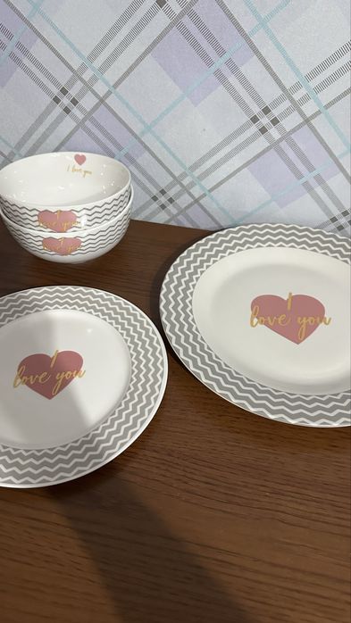 посуда с сердчеками